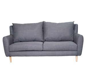 Sofá 2 cuerpos Lenora chenille gris