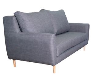 Sofá 2 cuerpos Lenora chenille gris