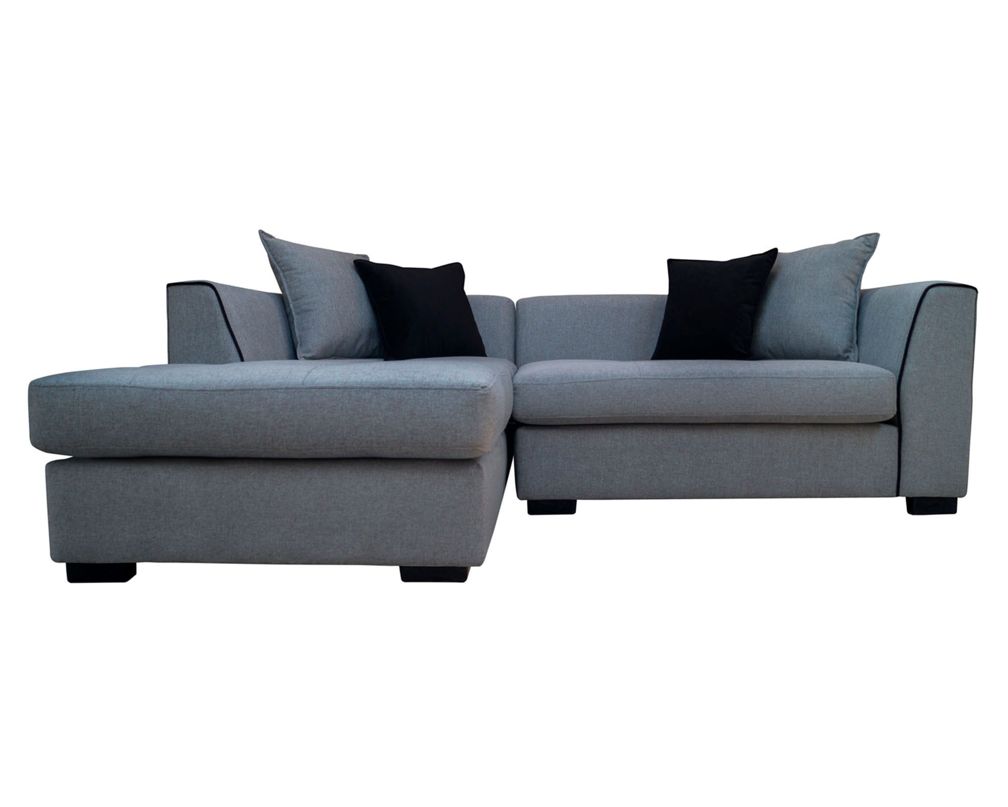 Sofás Home Seccional 3 cuerpos Valencia chenille gris