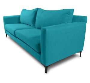 Sofá 2 cuerpos Alanna chenille turquesa