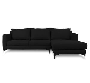 Seccional 3 cuerpos Kaile chenille negro