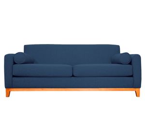 Sofá 3 cuerpos Meli chenille azul