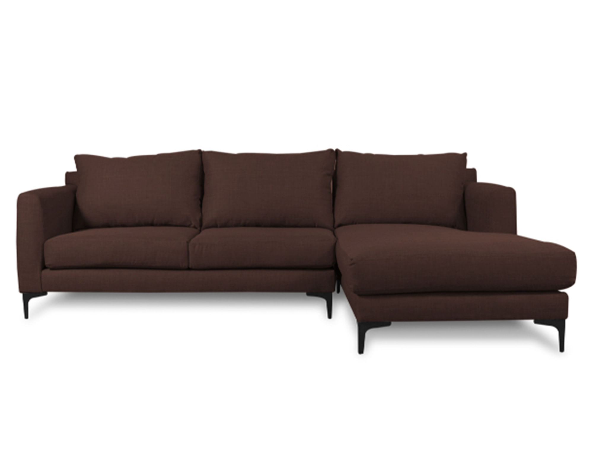 Sofás Home Seccional 3 cuerpos Kaile chenille café