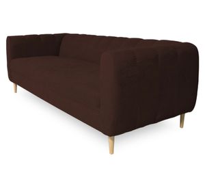 Sofá 3 cuerpos Lynette chenille cafe