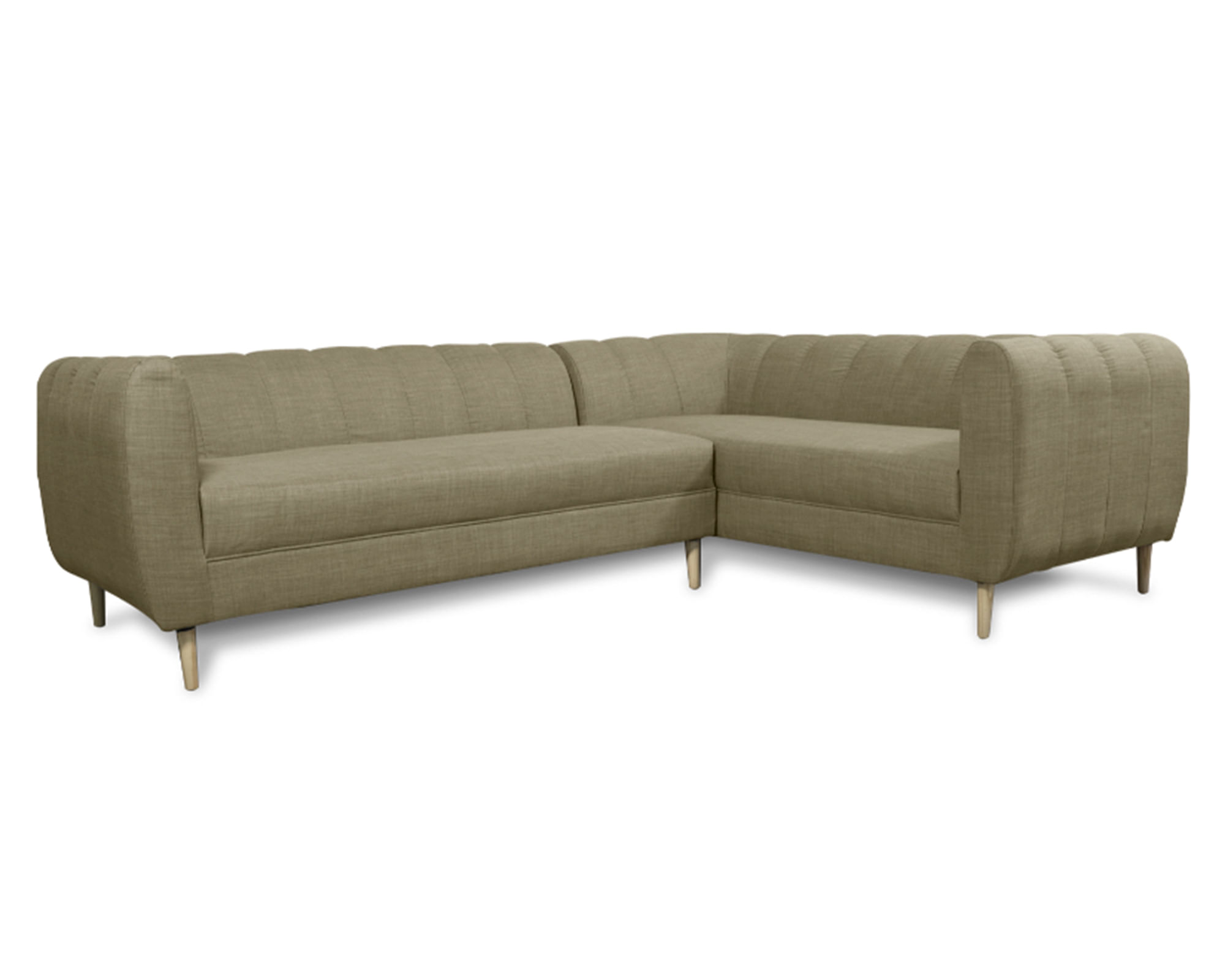 Sofás Home Seccional 3 cuerpos Lynette chenille beige