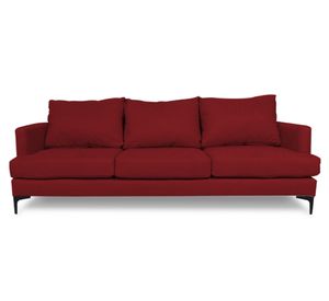 Sofá 3 cuerpos Aldara chenille rojo