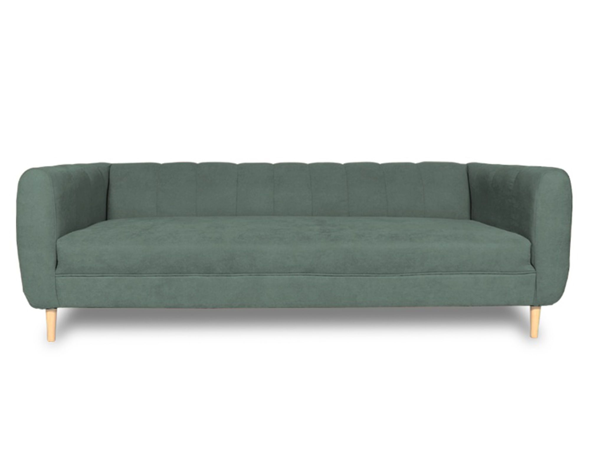 Sofás Home Sofá 3 cuerpos Lynette chenille verde