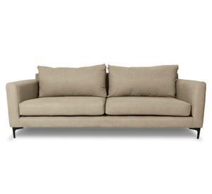 Sofá 2 cuerpos Alanna chenille beige