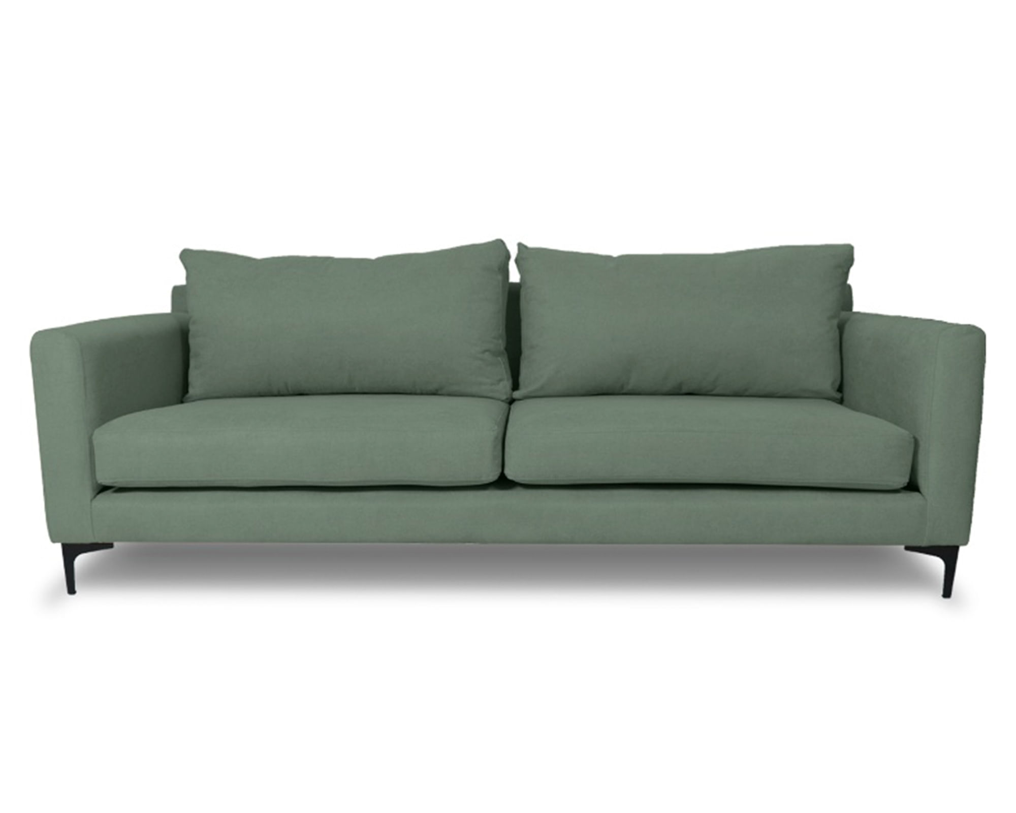 Sofás Home Sofá 2 cuerpos Alanna chenille verde