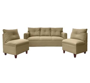 Juego de living 5 cuerpos Mateo chenille PM beige