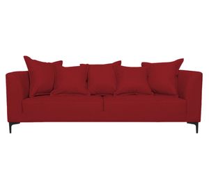 Sofá 2 cuerpos Cordelia chenille rojo