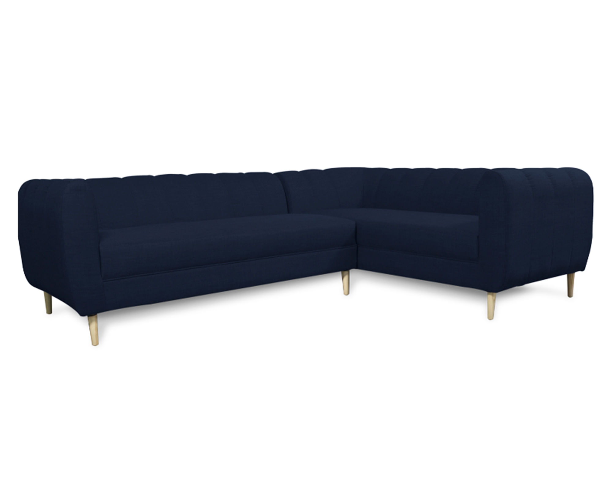 Sofás Home Seccional 3 cuerpos Lynette chenille azul