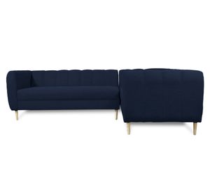 Seccional 3 cuerpos Lynette chenille azul