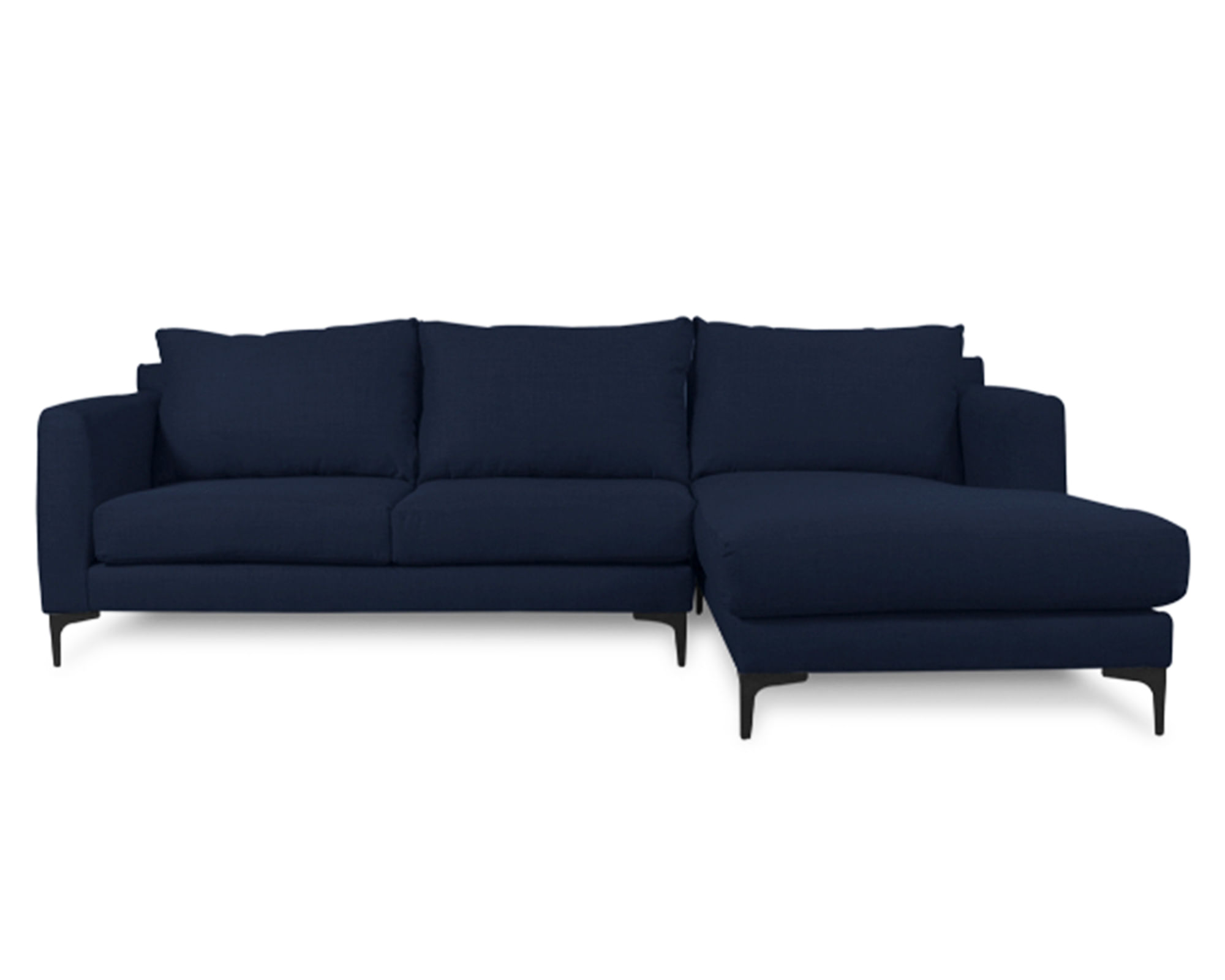 Sofás Home Seccional 3 cuerpos Kaile chenille azul