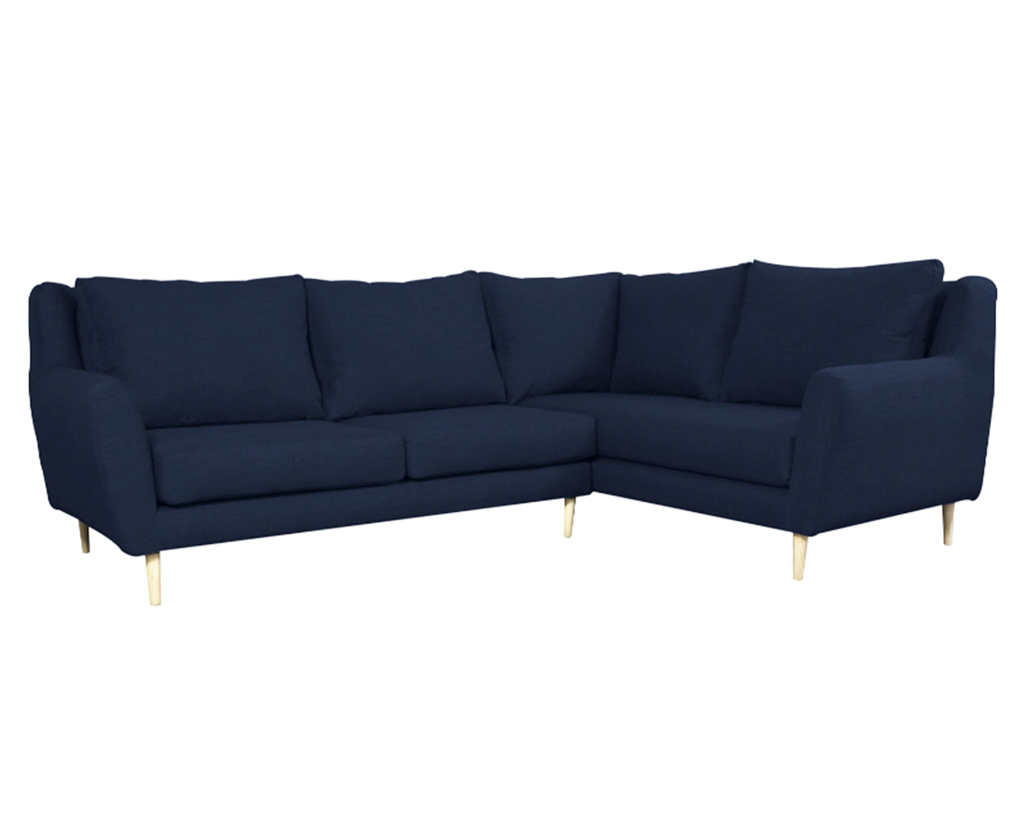 Sofás Home Seccional 3 cuerpos Lenora chenille azul