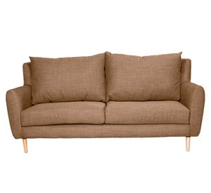 Sofá 2 cuerpos Lenora chenille beige