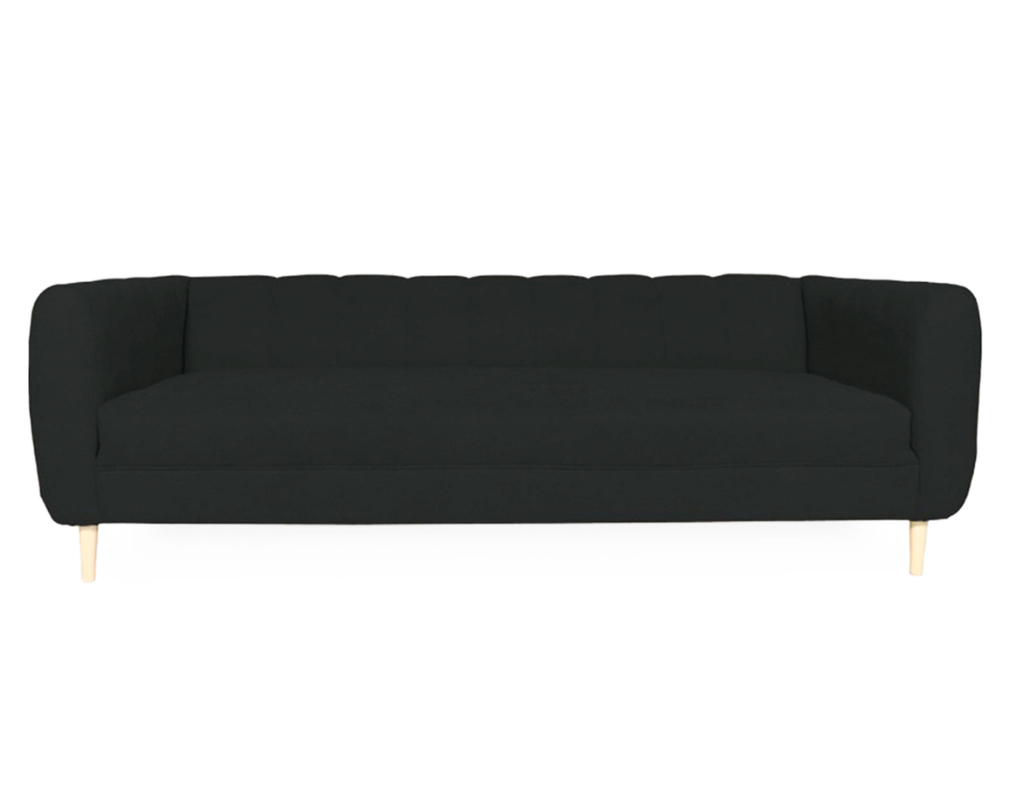 Sofás Home Sofá 2 cuerpos Lynette chenille negro