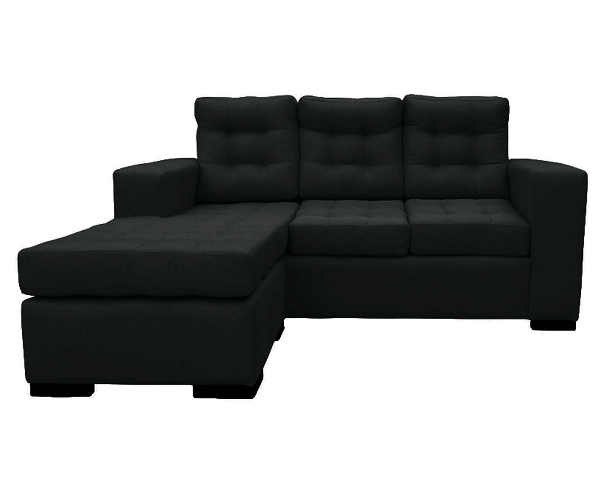 Sofás Home Seccional 3 cuerpos Antu chenille negro
