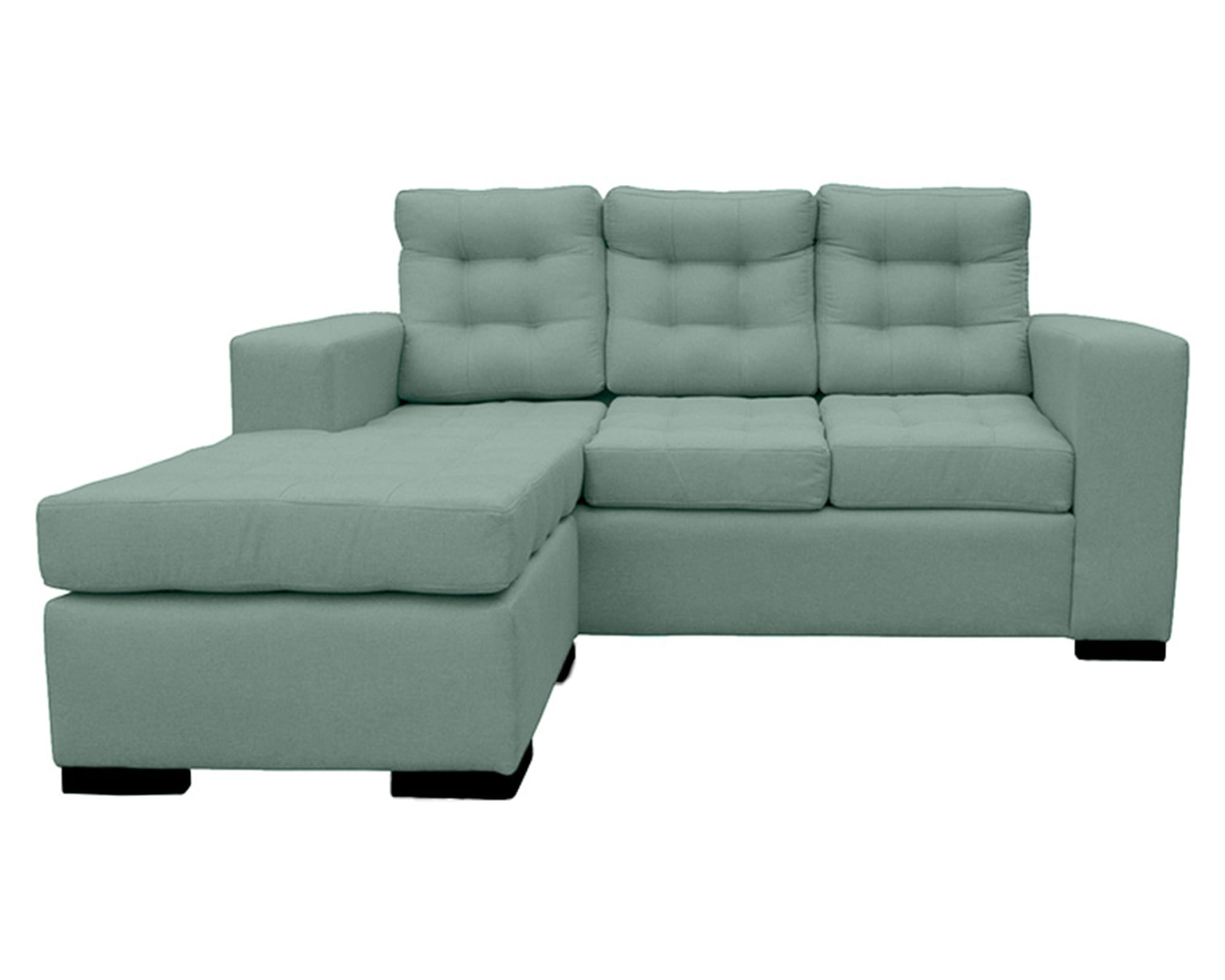 Sofás Home Seccional 3 cuerpos Antu chenille verde