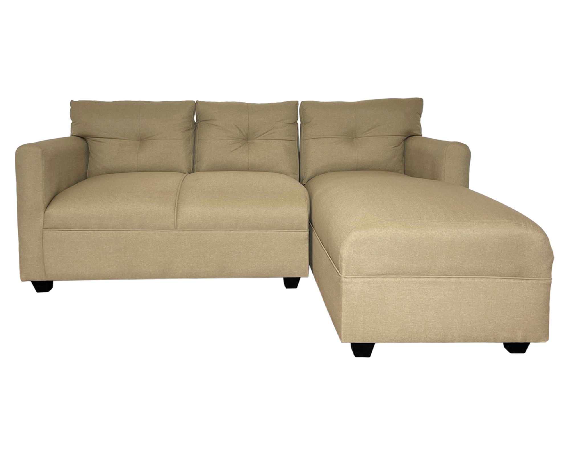 Sofás Home Seccional 3 cuerpos Mateo chenille beige