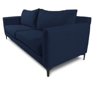 Sofá 2 cuerpos Alanna chenille azul