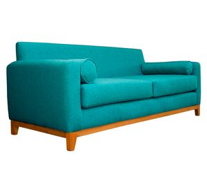 Sofá 3 cuerpos Meli chenille turquesa