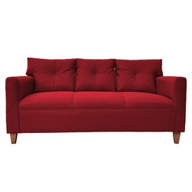 Sofá 3 cuerpos Mateo chenille rojo