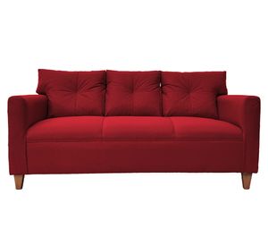 Sofá 3 cuerpos Mateo chenille rojo