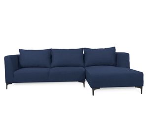 Seccional 3 cuerpos Suria chenille azul