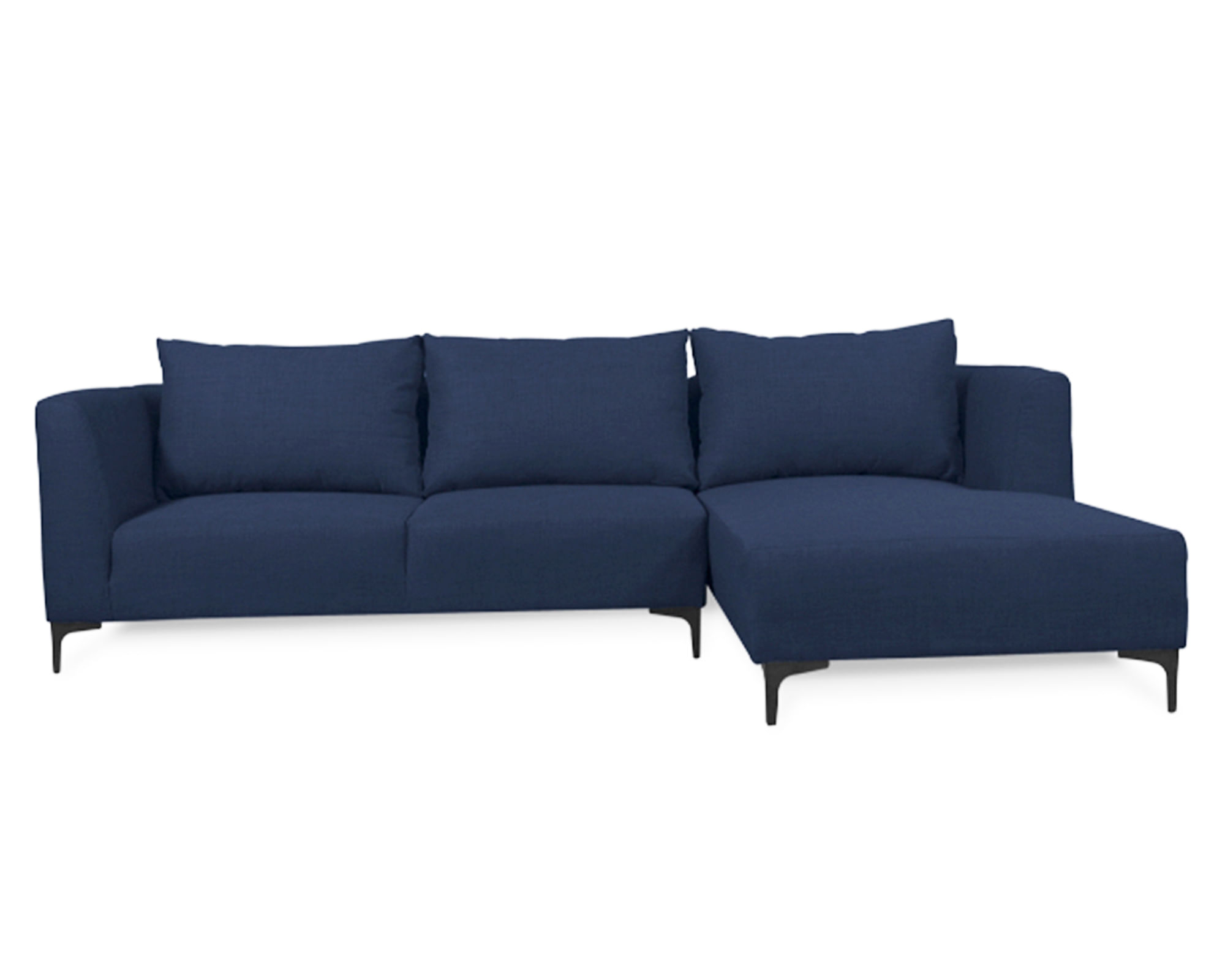 Sofás Home Seccional 3 cuerpos Suria chenille azul