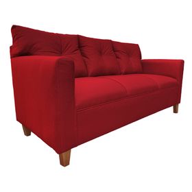 Sofá 3 cuerpos Mateo chenille rojo