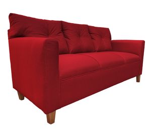 Sofá 3 cuerpos Mateo chenille rojo