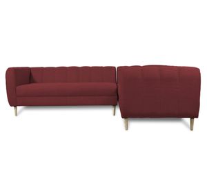 Seccional 3 cuerpos Lynette chenille rojo