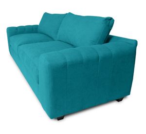 Sofá 2 cuerpos Briana chenille turquesa