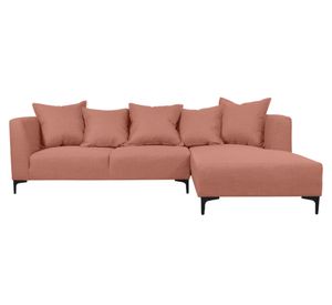 Seccional 3 cuerpos Cordelia chenille palo rosa