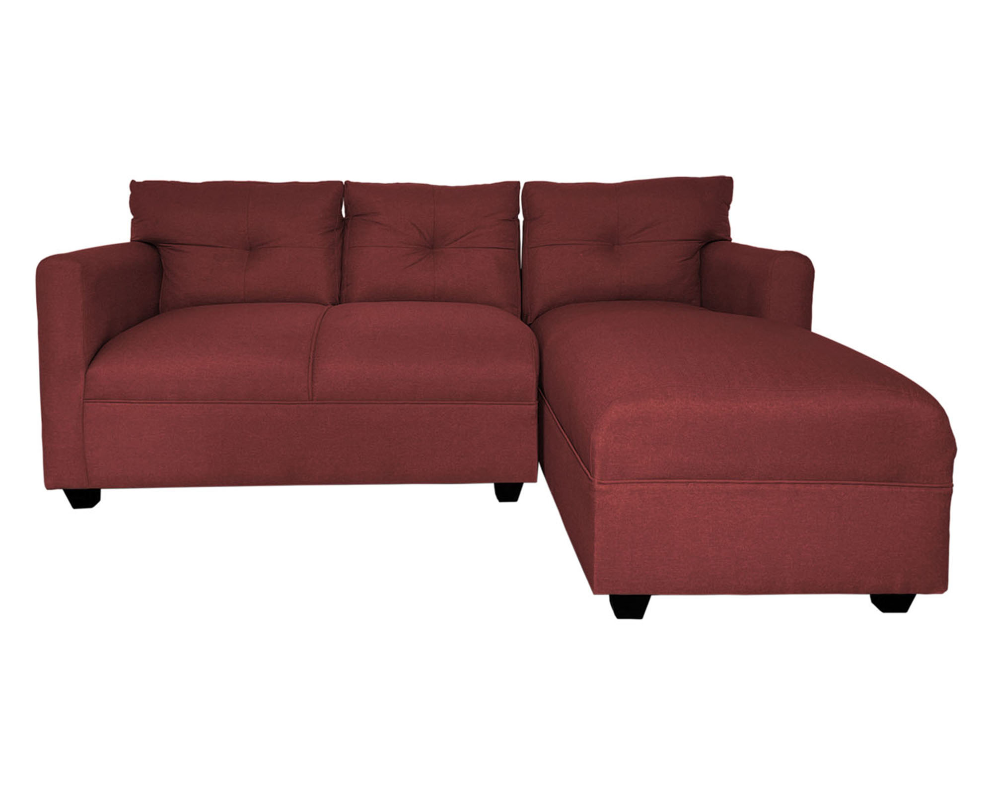 Sofás Home Seccional 3 cuerpos Mateo chenille rojo