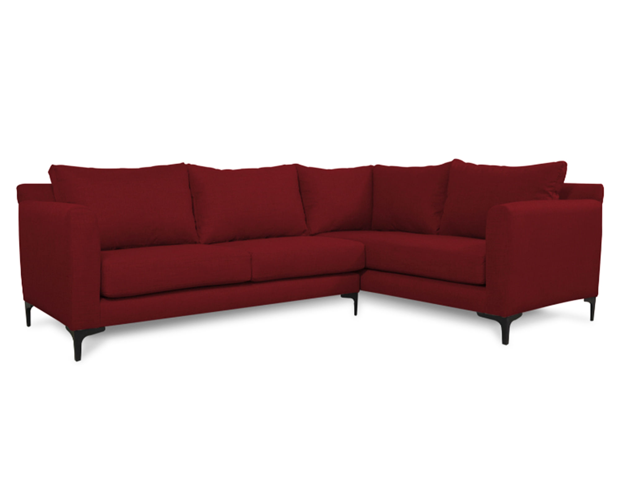 Sofás Home Seccional 3 cuerpos Alanna chenille rojo