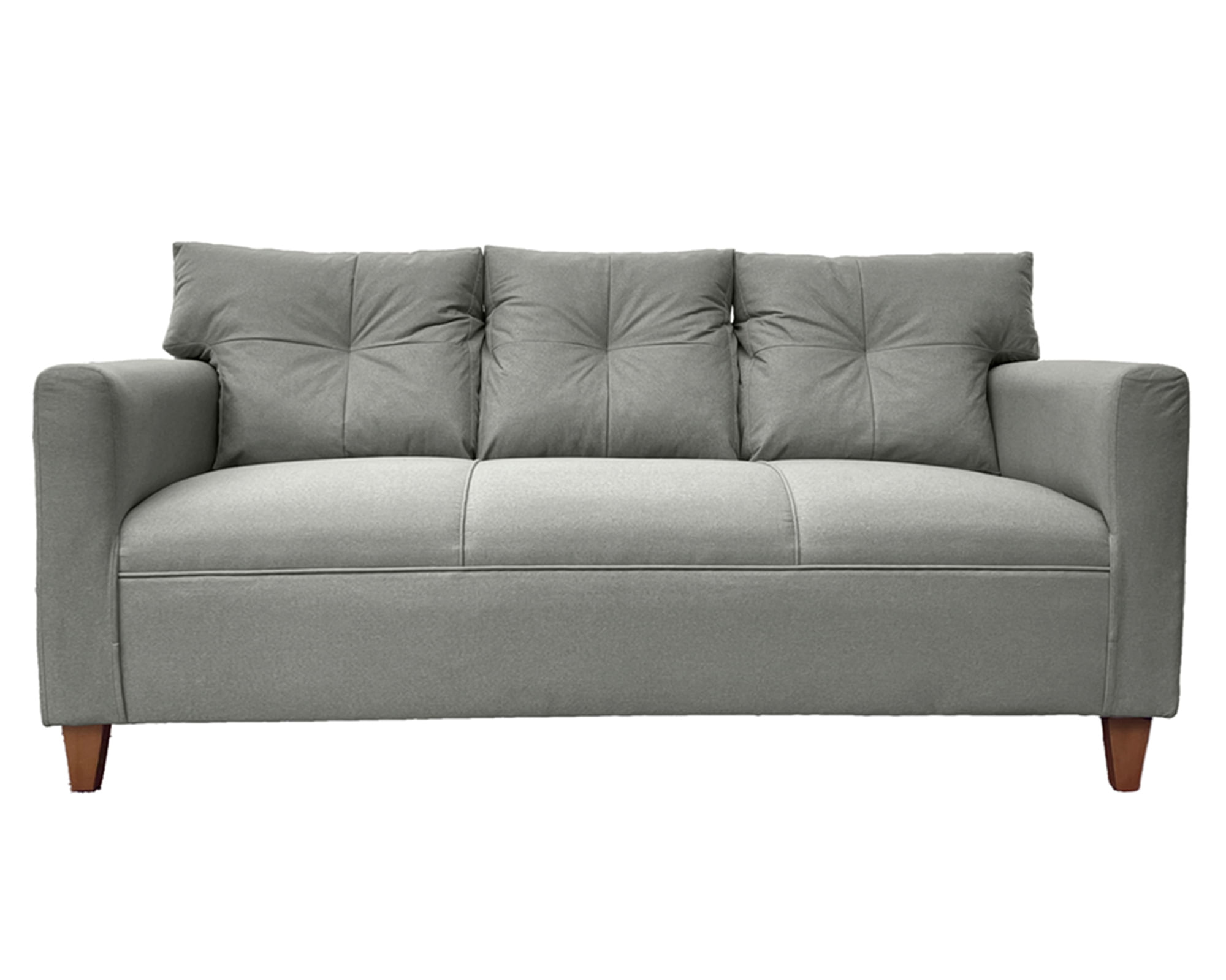 Sofás Home Sofá 3 cuerpos Mateo chenille gris