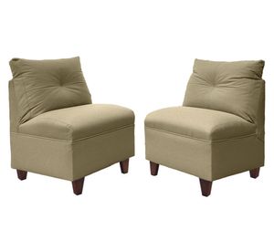 Set 2 butacas 1 cuerpo Mateo chenille PM beige