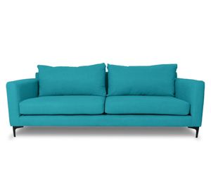 Sofá 3 cuerpos Alanna chenille turquesa