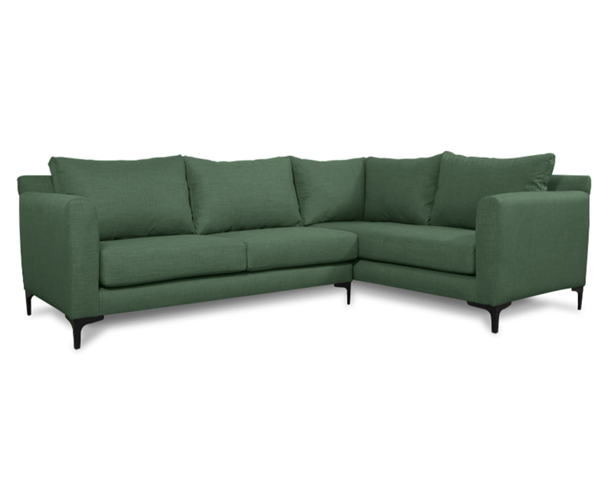 Sofás Home Seccional 3 cuerpos Alanna chenille verde