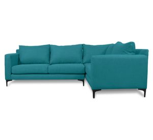 Seccional 3 cuerpos Alanna chenille turquesa
