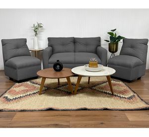 Juego de living 4 cuerpos Mateo chenille PP gris