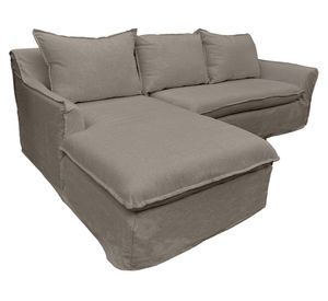 Seccional 3 cuerpos Queule lino gris piedra