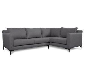 Seccional 3 cuerpos Alanna chenille gris