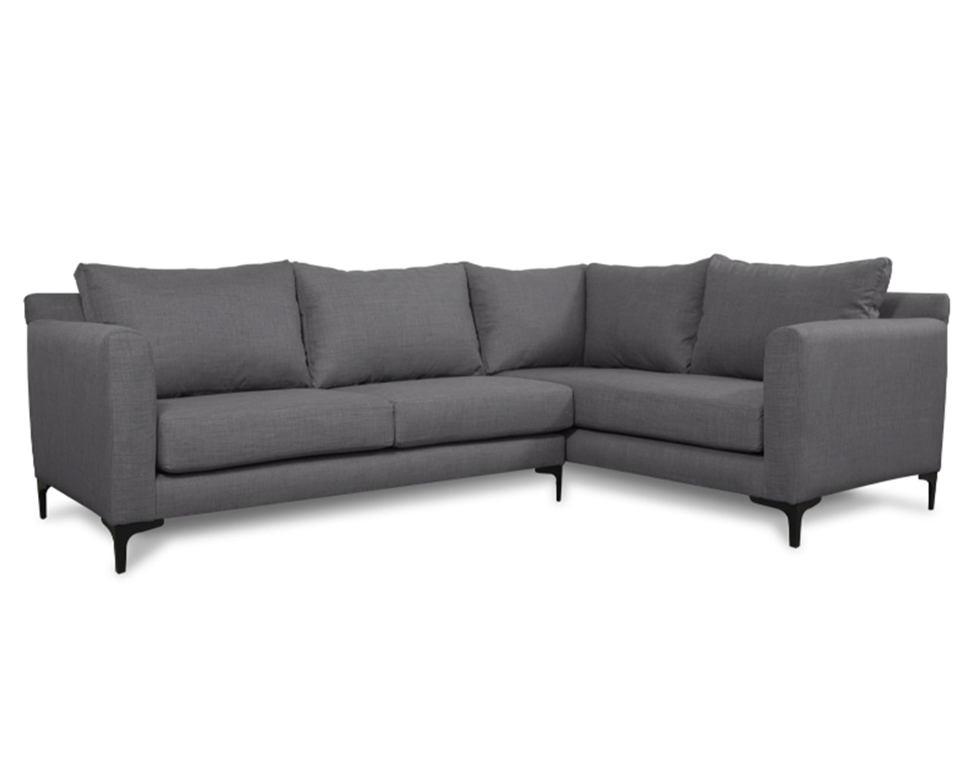Sofás Home Seccional 3 cuerpos Alanna chenille gris