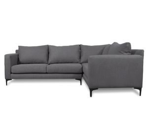 Seccional 3 cuerpos Alanna chenille gris