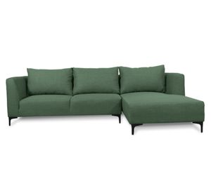 Seccional 3 cuerpos Suria chenille verde