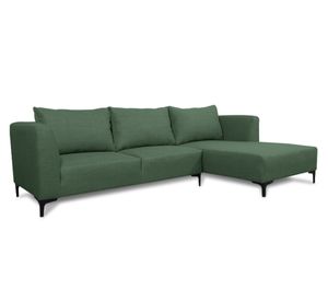 Seccional 3 cuerpos Suria chenille verde