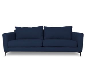 Sofá 3 cuerpos Alanna chenille azul